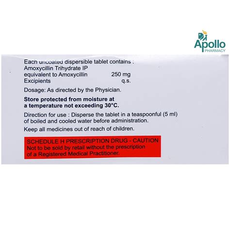 ALMOX DT 250MG TABLET Price, Uses, Side Effects, Composition - Apollo ...