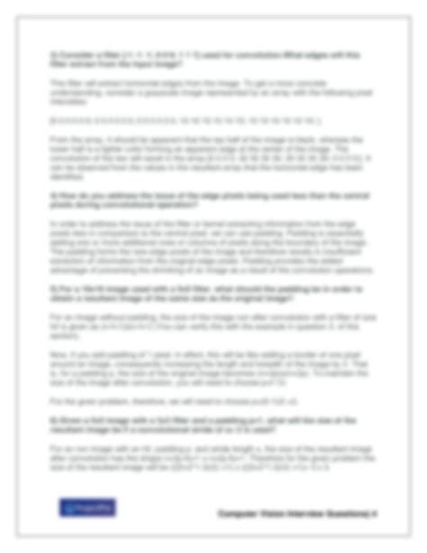 Image result for Computer Vision Coding Interview Questions