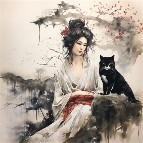 Premium AI Image | Traditional islamic art woman in gold painting ...