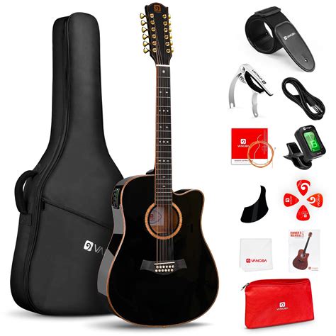 Vangoa Advanced 12 String Guitar Full Size Set, Twelve String Guitar ...