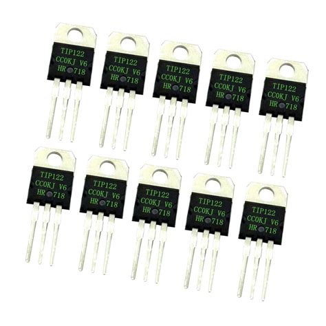 NYLSA 10pcs TIP122 N-Channel Power Transistor 5A/100V NPN Encapsulation ...