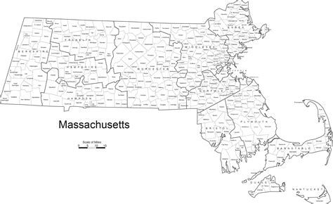 Map Of Massachusetts With All Towns