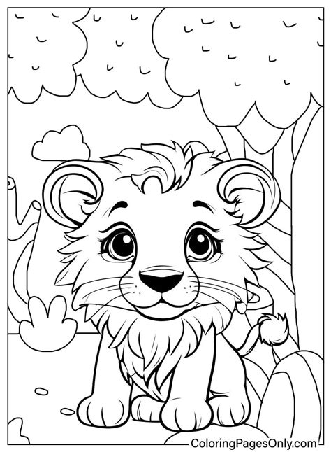 Lion And Mouse Coloring Page Coloring Pages