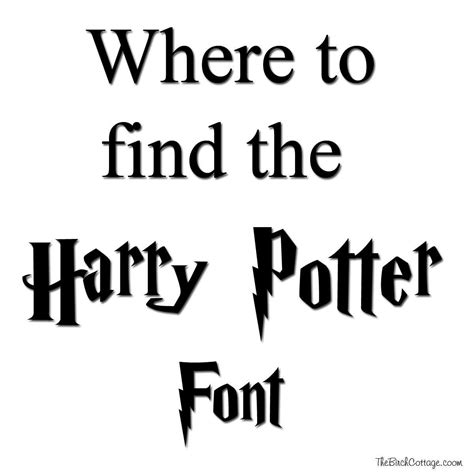Harry potter fonts - learningvol