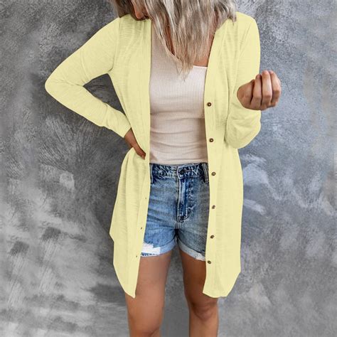 CAICJ98 Cardigan for Women Long Womens' Long Sleeve Open Front Knit ...