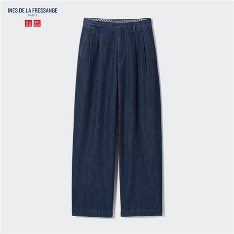 Denim Wide-Fit Pleated Pants | UNIQLO US