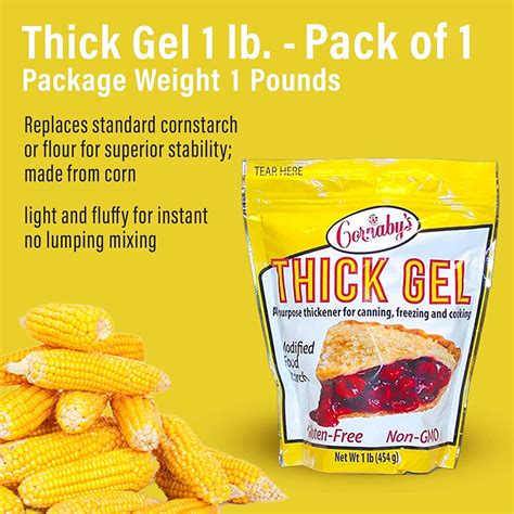 Cornabys Thick Gel 1 lb. (Pack of 1) | Premium Waxy Maize Starch ...