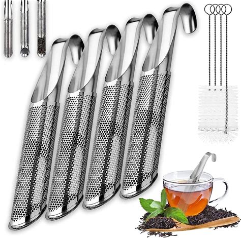 Gorgeous Lit Stainless Steel Tea Diffuser, Strainer, Infuser - Long ...