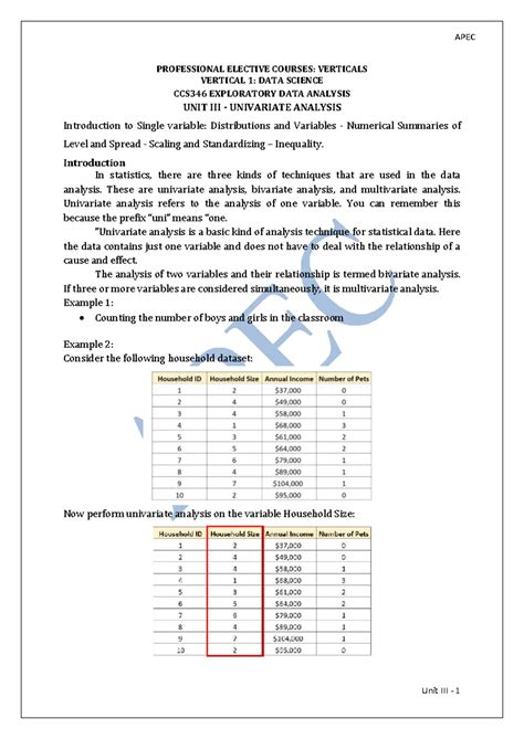 APEC CCS346 EDA Unit V: Multivariate & Time Series Analysis Notes - Studocu