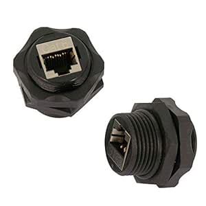 InstallerParts CAT6 RJ45 Shielded Industrial Panel Mount Bulkhead ...