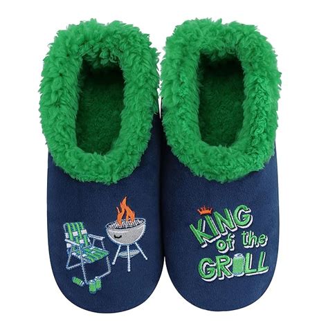 Buy Snoozies Mens Pairables - Mens Slippers - King of The Grill - Small ...