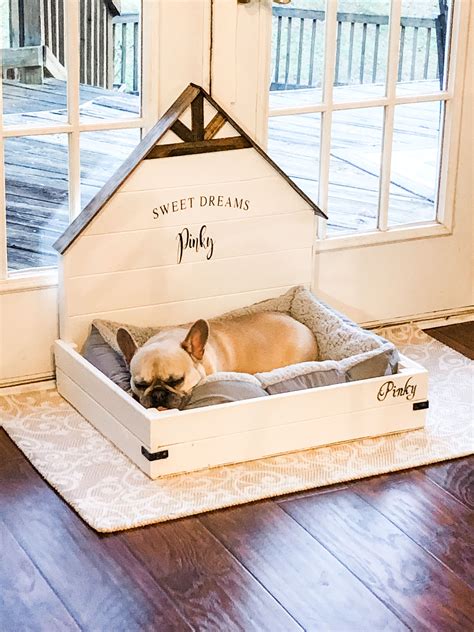 custom made farmhouse dog bed. | Cute dog beds, Dog house diy, Dog bedroom