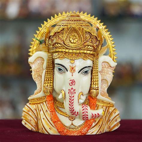 Buy The Decor Craft Lord Ganesha Head Painting Hindu God Ganesh Ganpati ...