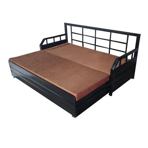ROYAL BED MANUFACTURER Single Size 6X4 Metal Sofa Bed with Hydraulic ...