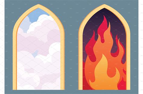 Heaven and Hell | Illustrations ~ Creative Market