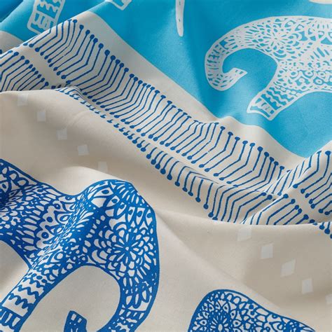 BARDVAL flat sheet and pillowcase, elephant grey/blue, 150x250/50x80 cm ...