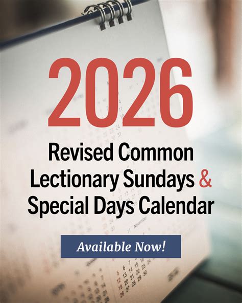 Discipleship - 📅 Our 2026 Revised Common Lectionary Sundays and Special ...