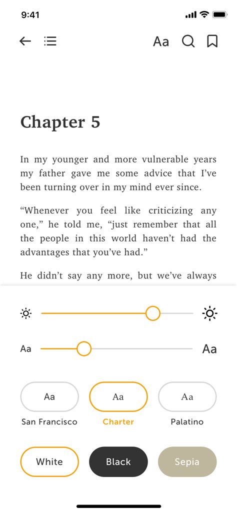 Book Reader App Redesign - Reader View & Settings by Nina Wilczewska on ...