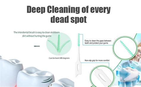 Sichumaria 40Pcs Brace Interdental Brush,Dual-Use Interdental Brushes ...