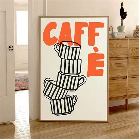 1 Piece Of Vintage Italian Coffee Art Wall Canvas Printing Posters ...