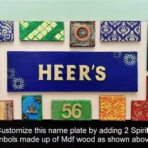 Buy New Name Plate Address Plaque Signs With Art Design & Wooden Online ...