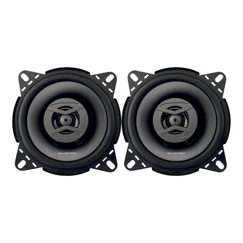 BASPRO YLO-40 4 inch Two Way Coaxial Automotive/Car Speaker Pair ...