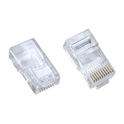 RJ50 10p10c Modular Connector (for Flat Cable, Stranded) (Crimp) 5 PCS ...