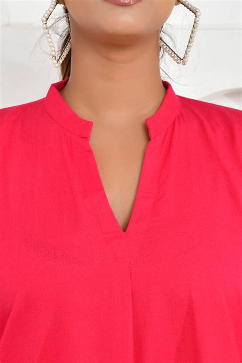 Poppy Embroidery Shirt Dress in Fuchsia Pink – thesaffronsaga