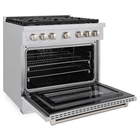 ZLINE KITCHEN & BATH Paramount 36-in 6 Burners 5.2-cu ft Convection ...