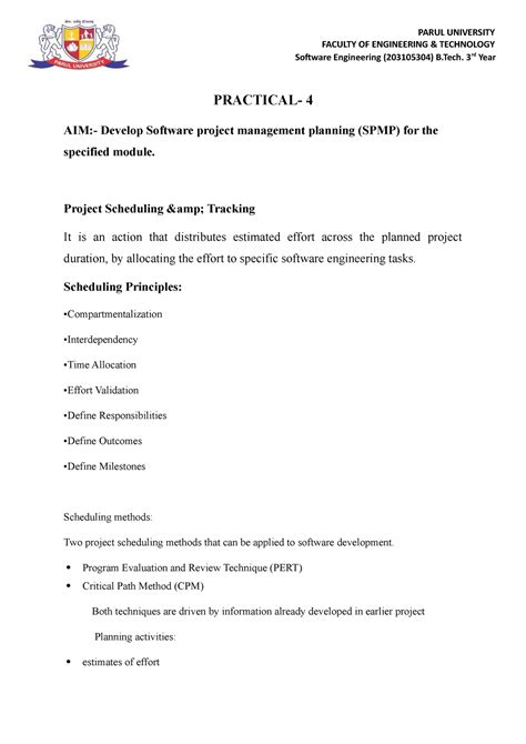 4 - zaxASc asc - PRACTICAL- 4 AIM:- Develop Software project management ...