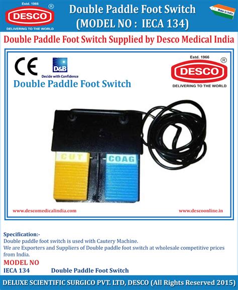 Double Paddle Foot Switch Manufacturer Supplier in India | Desco