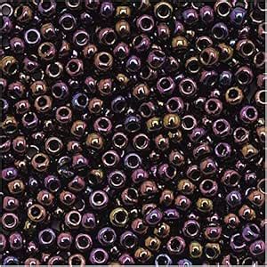 Toho Round Seed Beads Size 11/0, 85 Metallic Iris - Purple 2.5" Tube ...
