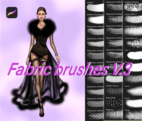 Procreate Fashion Illustration Brushes: 30+ Clothing & Fabric Brushes ...