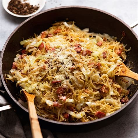 12-Minute Fried Cabbage With Noodles and Bacon Recipe | Epicurious