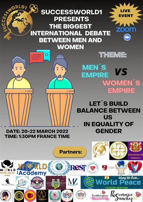 ‏Join us.. The biggest International Debate between Men and Women ...