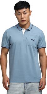 PUMA Solid Men Polo Neck Blue T-Shirt - Buy PUMA Solid Men Polo Neck ...