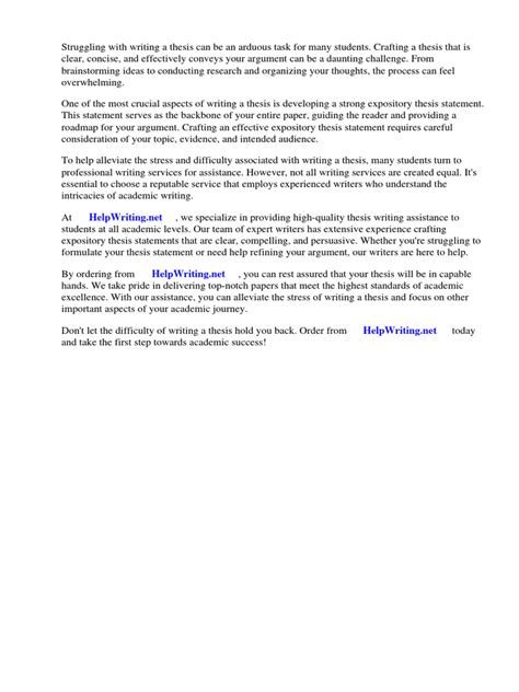 Expository Thesis Statement Examples | PDF | Essays | Human Communication