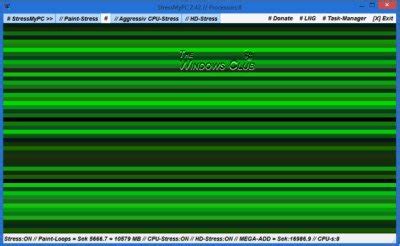 Stress Test Windows 11 的图像结果