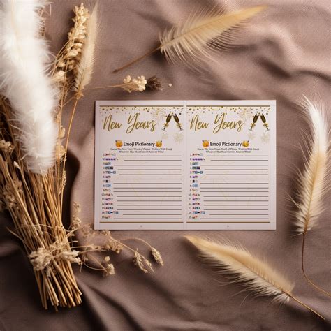 New Years Emoji Pictionary, Emoji Pictionary Game, New Years Game ...