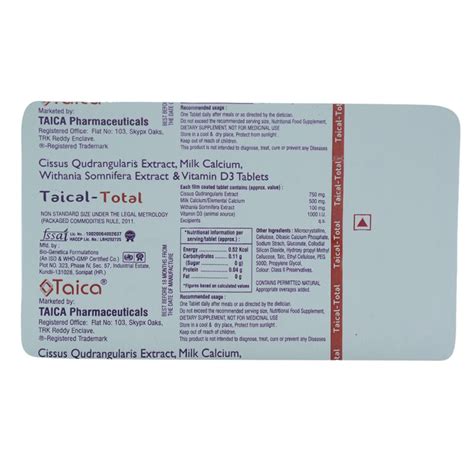 Taical Total Tablet | Uses, Side Effects, Price | Apollo Pharmacy