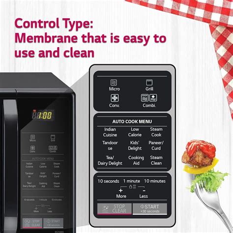 LG 21 L Convection Microwave Oven (MC2146BG, Glossy Black)