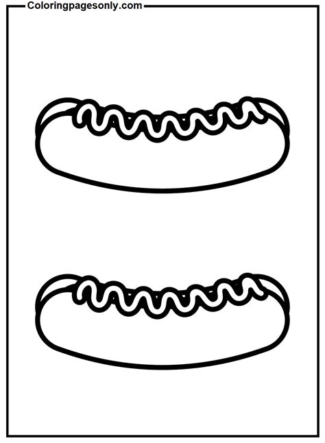 60+ Hot Dog Coloring Pages - Free Printable PDF & Online Coloring