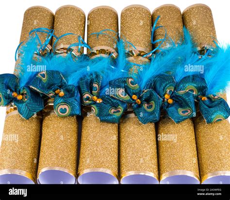 A studio shot of traditional Christmas Crackers Stock Photo - Alamy