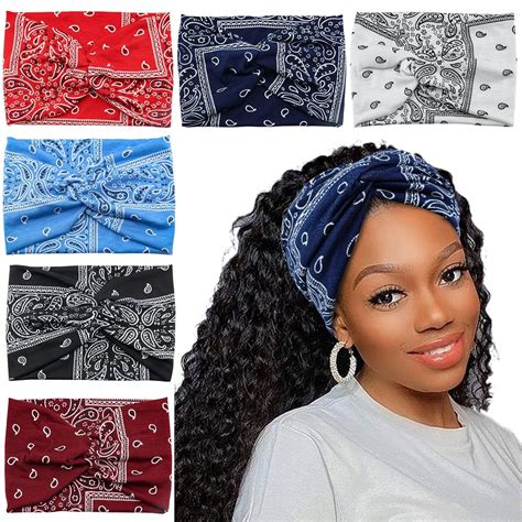 Amazon.com : Carede Wide Bandana Headbands for Women Twist Boho ...