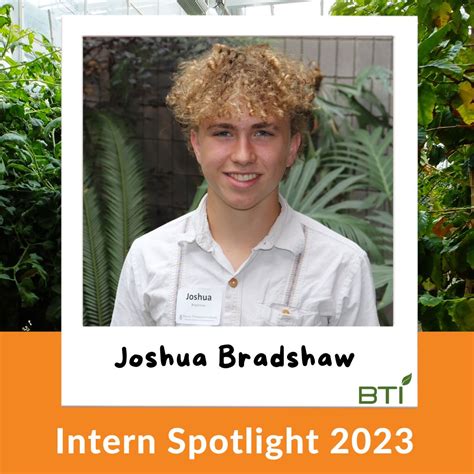 Boyce Thompson Institute on LinkedIn: Meet Joshua Bradshaw! Joshua ...