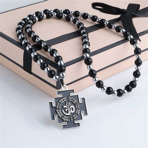 Destroying Agony Maha Mrityunjay Shiva Mantra Pendant 108 Agate Mala ...
