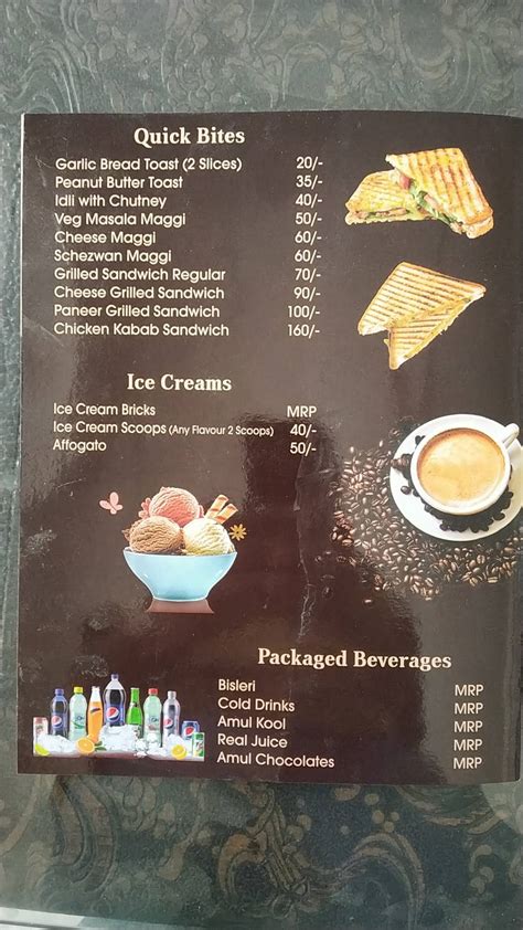 Menu at Coffee Club Cafe, New Delhi