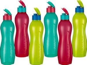 Belocopia Hiero Premium Plastic Water Bottle Set with Flip Cap (Set of ...
