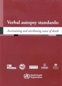 Verbal Autopsy Standards: Buy Verbal Autopsy Standards by World Health ...
