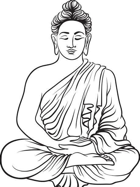 how to draw Buddha statue - Brainly.in